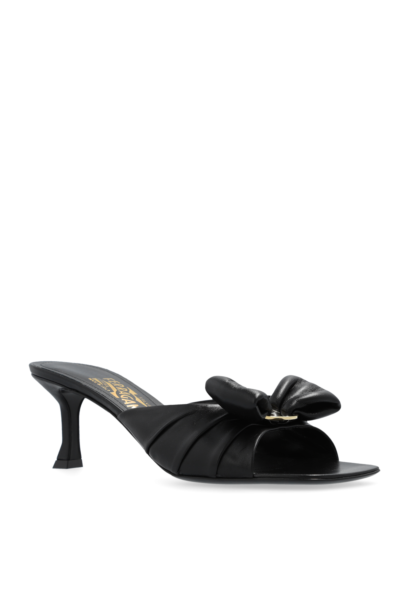 【24SS NEW】FERRAGAMO_women / LUCIE ミュール / Black FERRAGAMO 'Lucie' Heeled Slippers | Women's Shoes | Vitkac